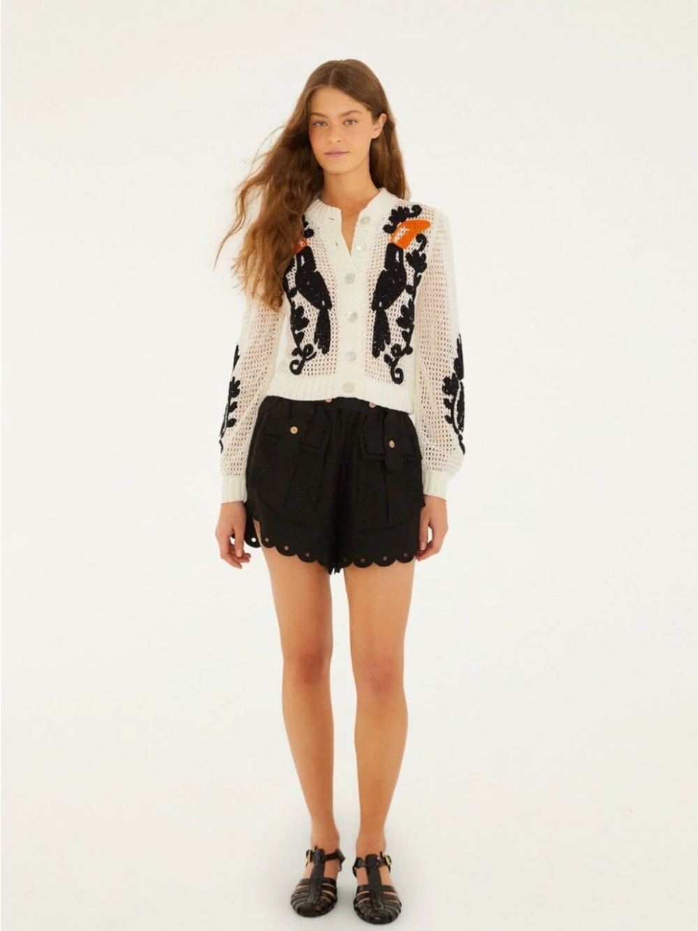 Black Artisanal Premium Linen Short